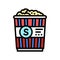 classic salt popcorn food color icon vector illustration