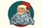 Classic Santa Claus with white beard
