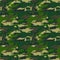 Classic Seamless Military Forest Camouflage Pattern Background.