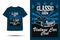 Classic show vintage car club illustration t shirt design