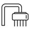 Classic shower head icon outline vector. Room bath wash