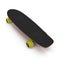 Classic Skateboard 3D Illustration On White Background Isolated