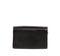 Classic small boxy fashion black leather women's bag on a white background