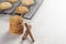 Classic Snickerdoodle Cookies on a Marble Kitchen Countertop