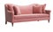 Classic sofa pink color isolated on white backgroun