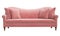 Classic sofa pink color isolated on white background