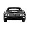 Classic Sport Car, Muscle car, Vintage car, Stencil, Silhouette, Vector Clip Art for tshirt and emblem