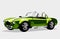 Classic sport green car AC Shelby Cobra Roadster