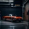 Classic sports car parked in a garage - ai generated image