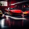 Classic sports car parked in a garage - ai generated image