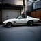 Classic sports car parked in a garage - ai generated image