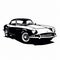 Classic Sports Car In Stencil-based Anglocore Style