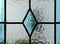 Classic stained glass window, waters crystal background