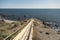 Classic stone viewpoint towards the Mediterranean Sea