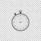Classic stopwatch icon isolated on transparent background. Timer icon. Chronometer sign