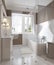 Classic style bathroom decoration, vanity, bath