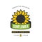 Classic sunflower emblem.Vector illustration.