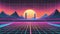 Classic synthwave background