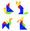 Classic Tangram - Various Compositions