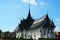 Classic temple under blue sky