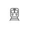 Classic train icon on white background