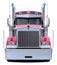 Classic truck Kenworth W900 in pink.