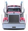 Classic truck Kenworth W900 in pink.