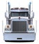 Classic truck Kenworth W900 in white.