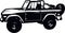 Classic Truck, Muscle car, Classic car, Stencil, Silhouette, Vector Clip Art - Truck 4x4 Off Road - Offroad car for