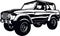 Classic Truck, Muscle car, Classic car, Stencil, Silhouette, Vector Clip Art - Truck 4x4 Off Road - Offroad car for