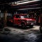 Classic truck parked in a garage - ai generated image