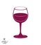 Classic vector goblet, stylish alcohol theme illustration. Lifestyle graphic design element - dating idea holiday glass of wine.