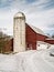 Classic Vermont farm with silo and red barn