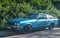 Classic veteran vintage old blue Japanese sport coupe car Toyota Corolla 2000