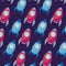 Classic video game rockets pattern