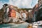 Classic view of Riomaggiore, Cinque Terre, Italy