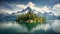 Classic view of Spirit Island in Maligne Lake in Jasper National Park, Alberta, Canada