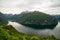 Classic view to Geiranger fjord with waterfall, Norway