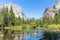 Classic view of Yosemite Valley in Yosemite National Park, California, USA.