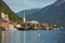 Classic Village Viewpoint Postcard Angle, Evangelical parish church in Hallstatt, Austrian landscapes