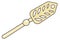 Classic vintage absinthe bar spoon. Doodle cartoon style vector image. For restaurant menu, bartender website design