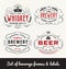 Classic Vintage Beverage Frame and Labels