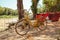 Classic vintage Bicycle in Cambodian Floating Village near Tonle Sap Lake