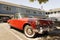A classic vintage collector`s car in a parking lot in Santa Monica, California