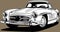 Classic vintage retro car image Mercedes 300 SL