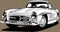 Classic vintage retro car image Mercedes 300 SL