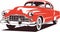 Classic vintage retro legendary American car Cadillac Coupe
