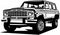 Classic vintage retro legendary American car Jeep Wagoneer