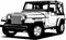 Classic vintage retro legendary American car Jeep Wrangler