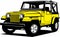 Classic vintage retro legendary American car Jeep Wrangler